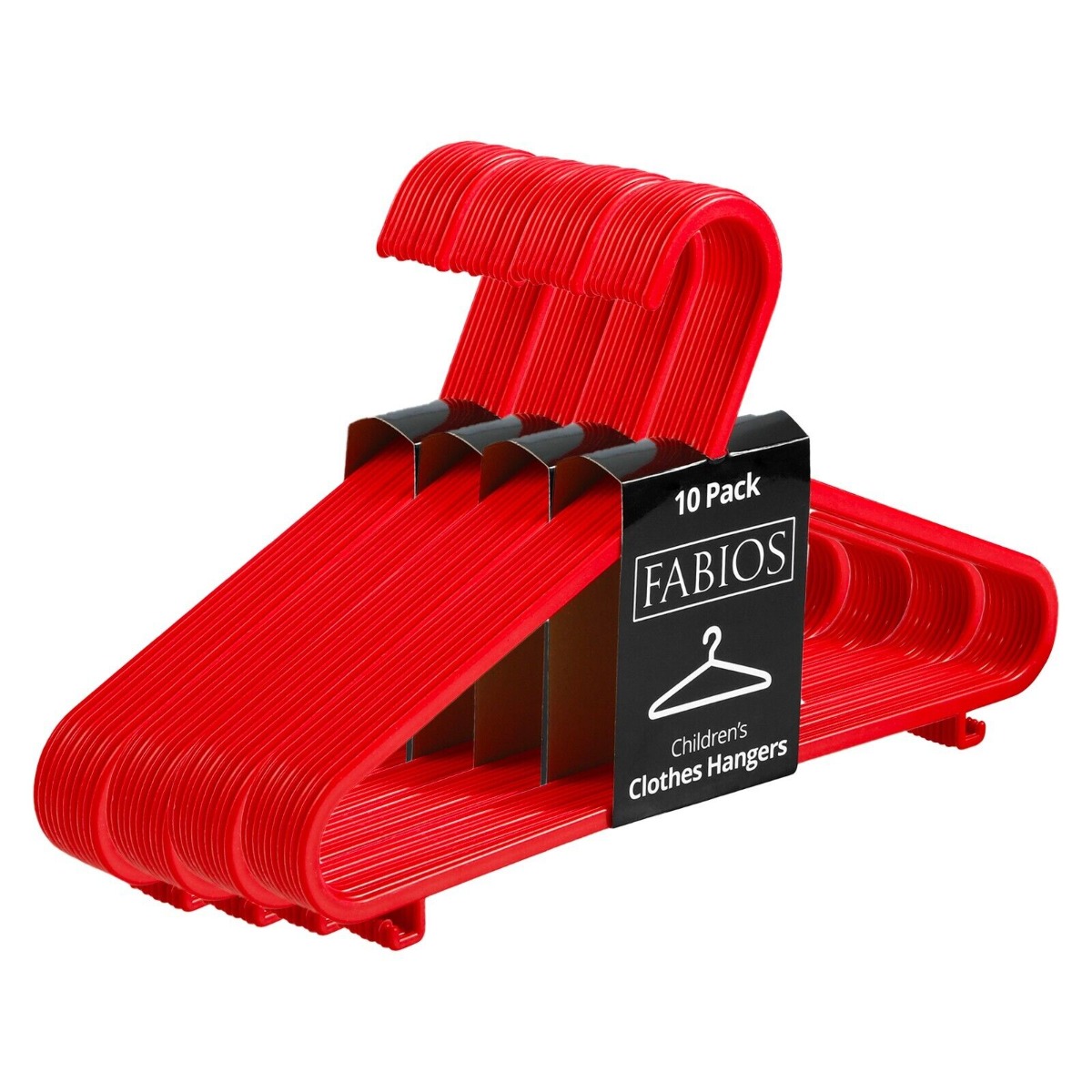 wp-image-avartek-4873.jpeg 40 x Red Plastic Children's Clothes Hangers with Shoulder Notches - 29cm - Image 1