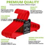 40 x Red Plastic Children's Clothes Hangers with Shoulder Notches - 29cm - Image 2