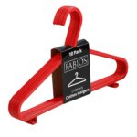 40 x Red Plastic Children's Clothes Hangers with Shoulder Notches - 29cm - Image 4