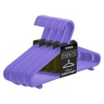 40 x Purple Plastic Children's Clothes Hangers with Shoulder Notches - 29cm
