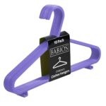 40 x Purple Plastic Children's Clothes Hangers with Shoulder Notches - 29cm - Image 3
