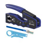 Professional RJ45 Crimping Tool Crimper for CAT6a CAT6 CAT5e CAT5 Pass Through Connectors