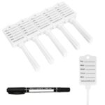 100 Self Locking Key Tags With Rings Garages Car Sales Workshops Caravans - White