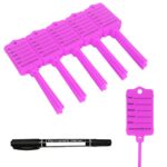 100 Self Locking Key Tags Keytags Garages Car Sales Workshops Caravans - Pink
