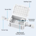 3 Way IP66 Waterproof Cable Connector Junction Box 93 x 55 x 36mm (White) - Image 3