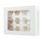 Cupcake Box, Holds 12 (10 Pack) White with Window Size - Image 4