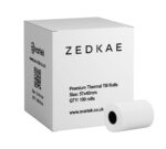 57mm x 40mm Thermal (Box of 100) Card Machine Paper PDQ Rolls