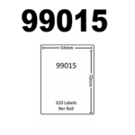 Dymo 99015 / S0722440 Compatible Labels, 70mm x 54mm, 320 Labels, White, Permanent - Image 2
