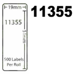 Dymo 11355 / S0722550 Compatible Labels, 19mm x 51mm, 500 Labels, White, Permanent - Image 2