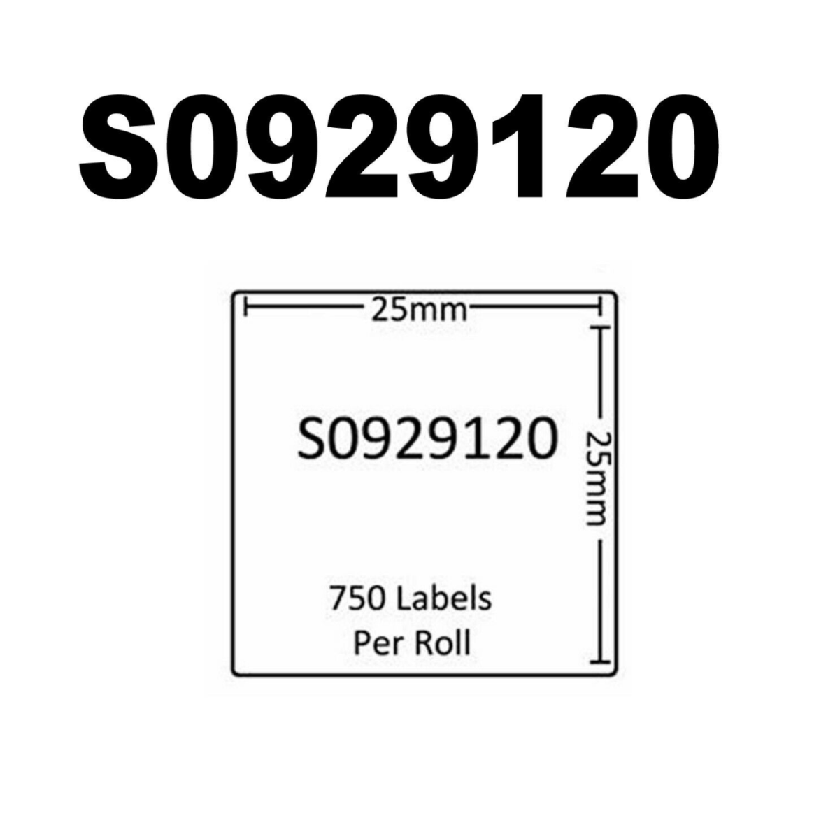 wp-image-avartek-566.png Dymo S0929120 Compatible Labels, 25mm x 25mm, 750 Labels, White, Permanent - Image 1