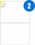 A4 Label Sheets 2 Labels Per Sheet 210 x 148mm - 100 Sheets