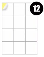 A4 Label Sheets 12 Labels Per Sheet 99.1 x 42.3mm - 100 Sheets