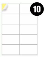 A4 Label Sheets 10 Labels Per Sheet 99.1 x 57mm - 100 Sheets