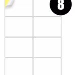 A4 Label Sheets 8 Labels Per Sheet 105 x 74mm - 100 Sheets