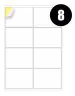 A4 Label Sheets 8 Labels Per Sheet 105 x 74mm - 100 Sheets
