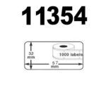 Dymo 11354 / S0722540 Compatible Labels, 57mm x 32mm, 1000 Labels, White, Permanent - Image 2