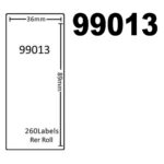 Dymo 99013 / S0722410 Compatible Labels, 89mm x 36mm, 260 Labels, Clear, Permanent - Image 2