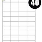 A4 Label Sheets 40 Labels Per Sheet 52.5 x 29.7mm - 100 Sheets
