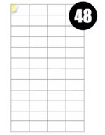 A4 Label Sheets 48 Labels Per Sheet 45.7 x 21.2mm - 100 Sheets