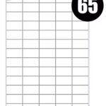 A4 Label Sheets 65 Labels Per Sheet 38.1 x 21.2mm - 100 Sheets