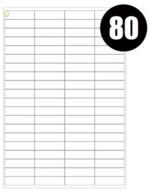 A4 Label Sheets 80 Labels Per Sheet 44.5 x 24.7mm - 100 Sheets