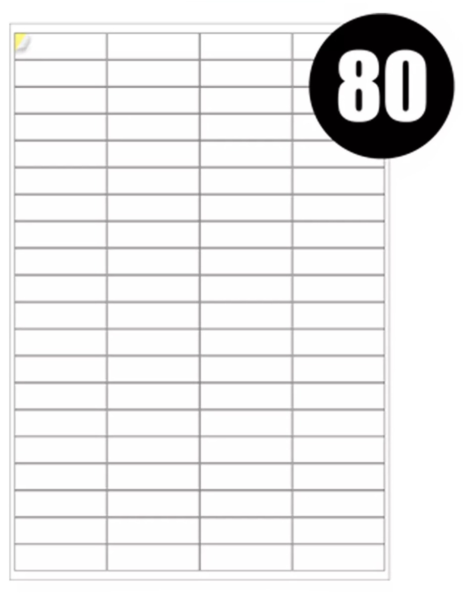 wp-image-avartek-5802.jpg A4 Label Sheets 80 Labels Per Sheet 44.5 x 24.7mm - 100 Sheets - Image 1