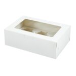 Cupcake Box, Holds 6 (10 Pack) White with Window - Image 2