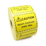 Caution Heavy Package Over 15kg Labels. Ideal for Amazon FBA / Warehouse