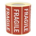 Fragile Parcel Labels - Postage Stickers - 89 x 32mm - Permanent Self Adhesive