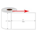 4x6" (100mm x 150mm) 1000 Labels Per Roll White Direct Shipping Thermal Labels - Image 2