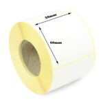 58mm x 60mm Direct Thermal Labels - 500 Labels Per Roll