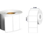 50mm x 25mm White Thermal Direct Printer Labels 2000 Per Roll 75mm Core