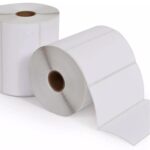 60mm x 35mm White Thermal Direct Printer Labels 400 Per Roll