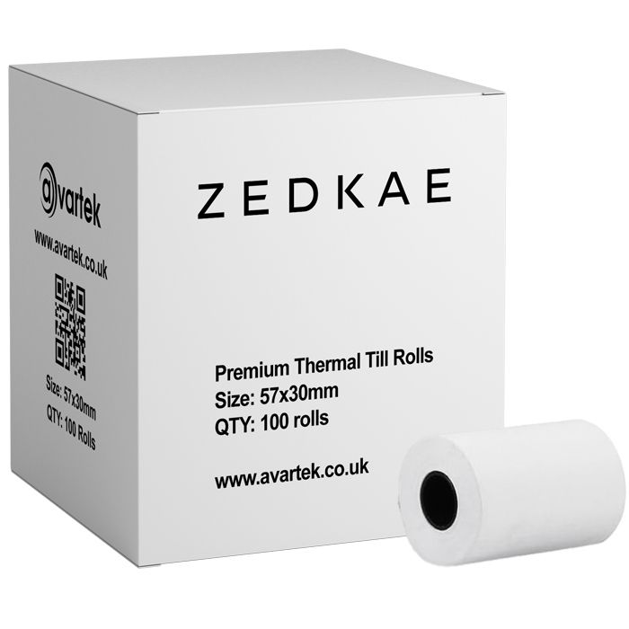 wp-image-avartek-6108.jpg 1000 Rolls 57x30 Till Rolls Thermal Paper For Credit Card Machine & PDQ - Image 1