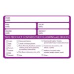 Food Allergy 100 x 70mm Labels Allergen Warning Day Dot / Catering Stickers - 500 Per Roll - Image 2