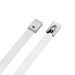 7.9mm x 360mm Stainless Steel Silver Cable Ties - Pack of 100