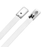 12mm x 300mm Stainless Steel Silver Cable Ties - Pack of 100 - Image 2